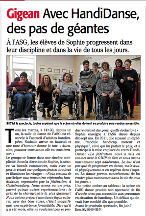 MidiLibre 2015-03-15 Gigean Handidanse